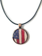 Patriotic July 4th Independence Day Round Pendant